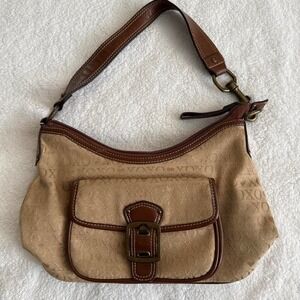 vintage y2k xoxo brown and tan shoulder bag